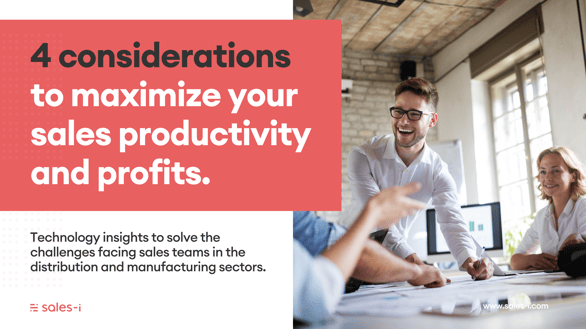 4 considerations to maximize your sales productivity and profits. 4 considerations to maximize your sales productivity and profits.