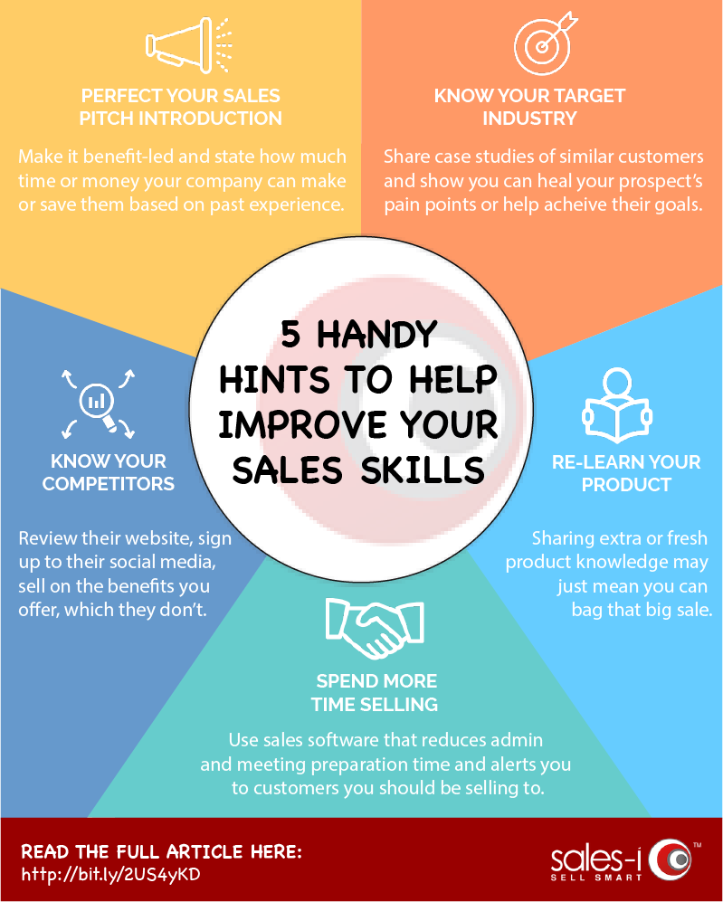 5 sales tips infographic