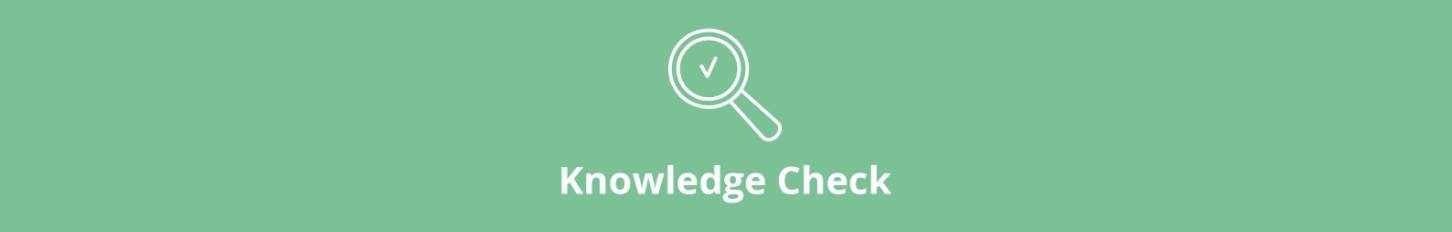 knowledge check header